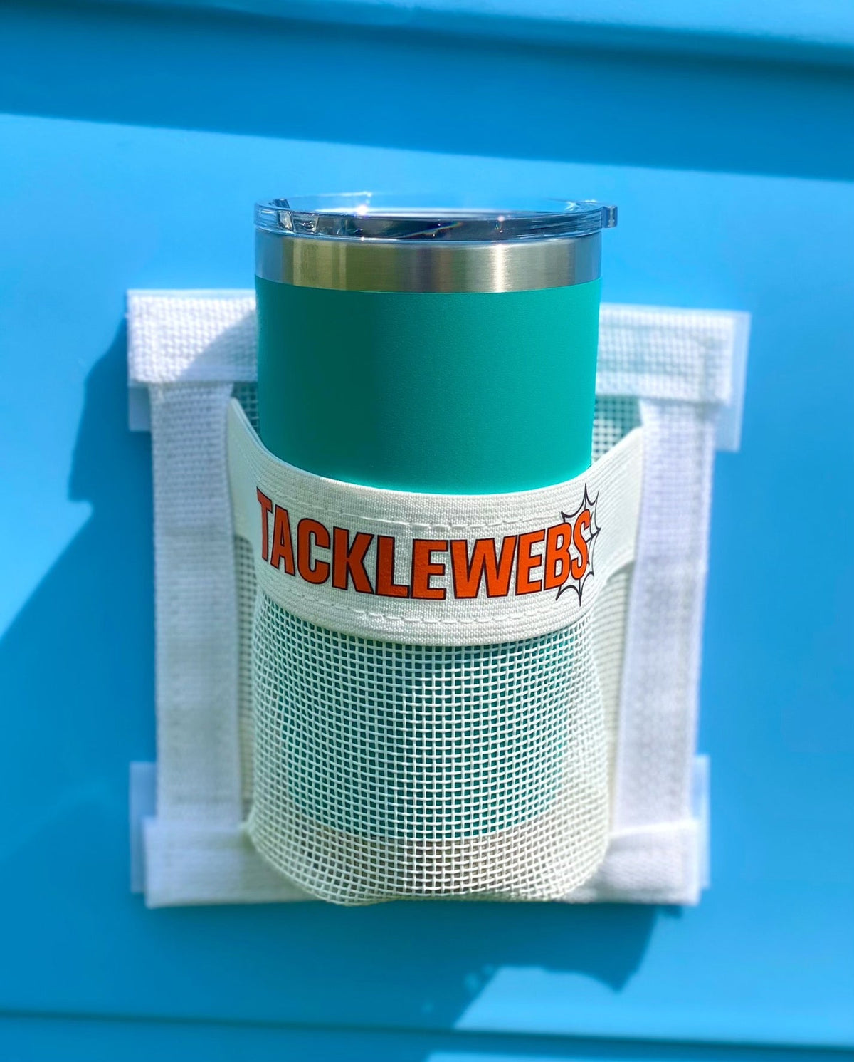 TackleWebs No-Drill Adhesive Boat Cup Holder - Available in White and Black