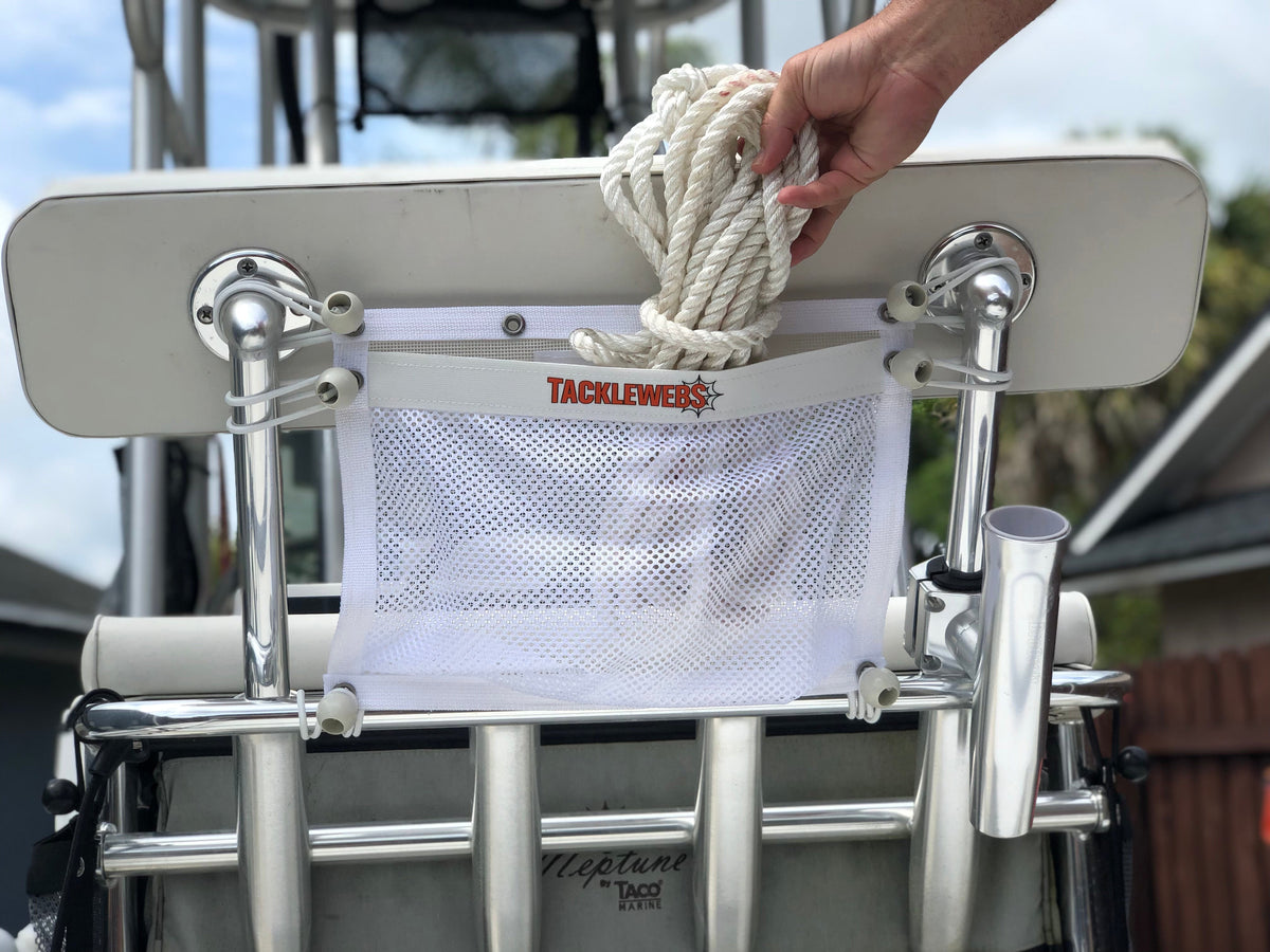 TackleWebs Bungee Storage Pocket, 16" x 12" - White or Black