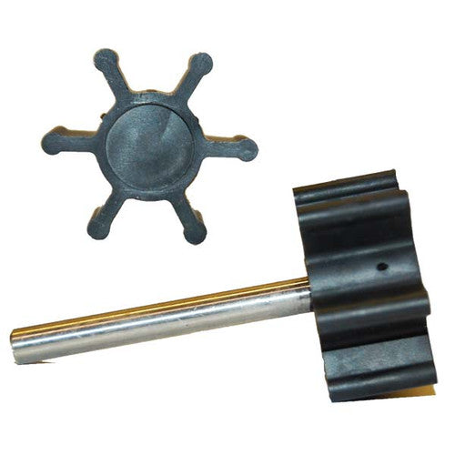 Jabsco Drill Pump Impeller 17255-0003-P, Profile D Nitrile, 6-Blade, 1/4 Inch Shaft