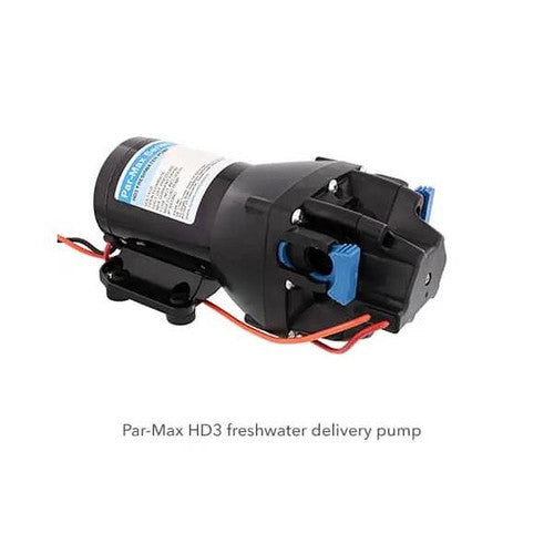 Jabsco HD3 Par-Max 12V Fresh Water Pump - 3 GPM, 40 PSI, Q301J-115S-3A