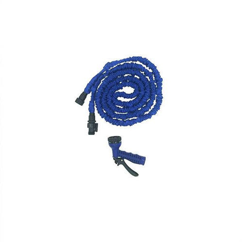 Johnson Pump 09-60616 Expandable Wash Down Hose with Nozzle, 25 Feet, Blue