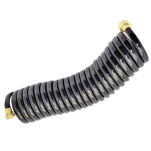 Johnson Pump 10615-00 Black Coiled Washdown Hose, 25 Feet