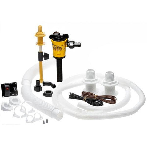 Johnson Pump 34014 Basspirator Livewell Aerator Kit, 500 GPH, 12 Volt