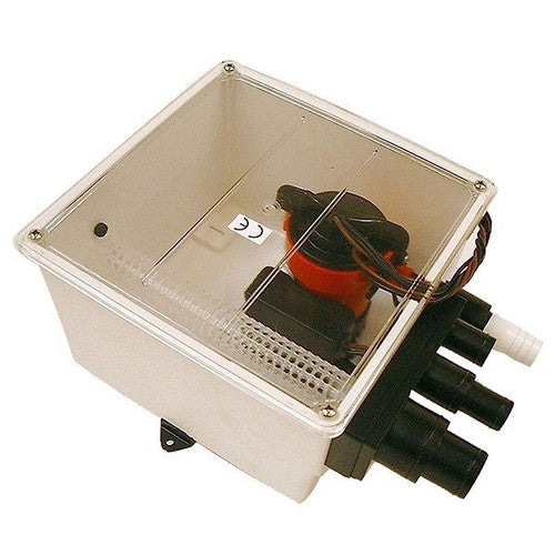 Johnson Pump 57151 Shower Sump Multiport Pump, 1000 GPH, 12V, Grey