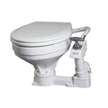 Johnson Pump AquaT Comfort Manual Marine Toilet, Vitreous Porcelain, Oval Seat, Part 80-47230-01