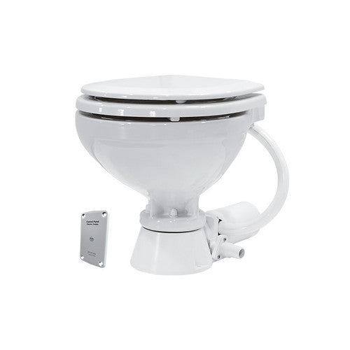 Johnson Pump AquaT Compact Electric Marine Toilet, 12V, White - 80-47435-01