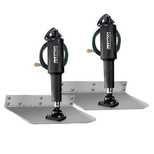 Lenco 9 in x 18 in Electric Trim Tab Kit without Switch - 304 Stainless Steel, Fits Boats 20-30 ft