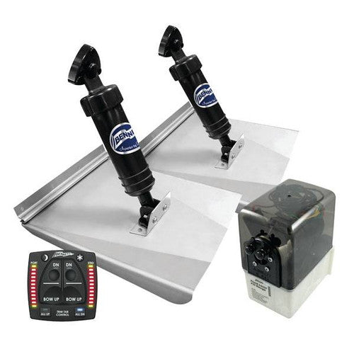 Bennett Marine 6BT501107900 M120OBI Sport 10 x 12 Inch Hydraulic Trim Tab Kit with All-in-One Control