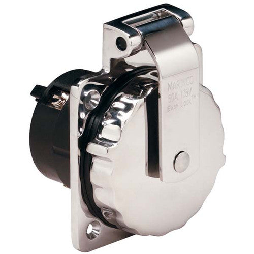 Marinco Round Stainless Steel Shore Power Inlet - 30 Amp / 50 Amp, 125V