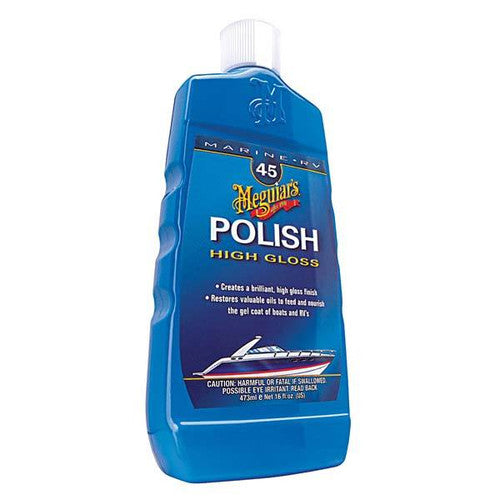 Meguiar's Fiberglass Boat Polish M-4516, 16 oz High Gloss Gelcoat Polish