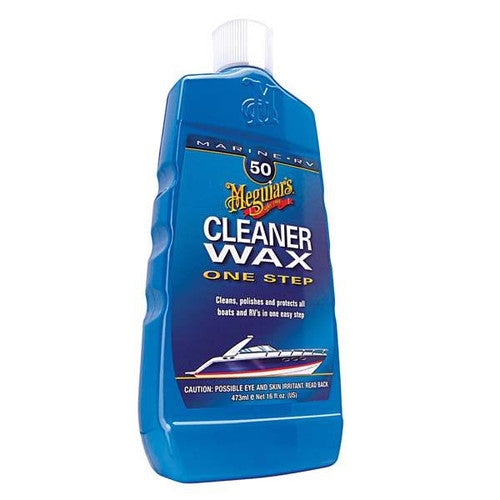 Meguiar's One Step Cleaner Liquid Wax M-5016, 16 oz Marine and RV Gel Coat Wax