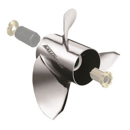Michigan Wheel 937517 Ballistic A-Series 3-Blade Stainless Steel Propeller, 14-3/4 Inch Diameter x 17 Inch Pitch, Left Hand Rotation