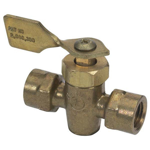 Moeller Brass Fuel Shut-Off Valve, 1/4 in. NPT Female/Female, 033303-10
