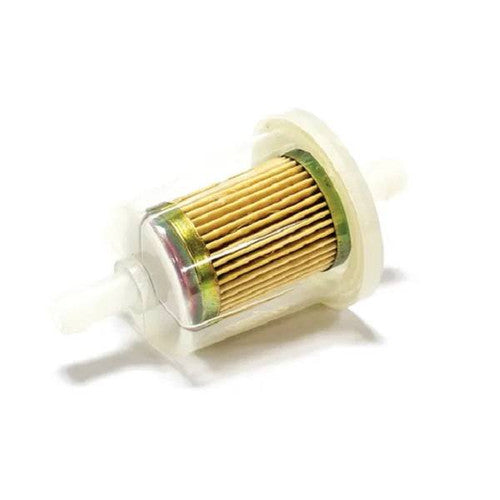 Moeller Disposable In-Line Fuel Filter, 3/8 Inch Barb, 10 Micron Filtration, Part 033317-10
