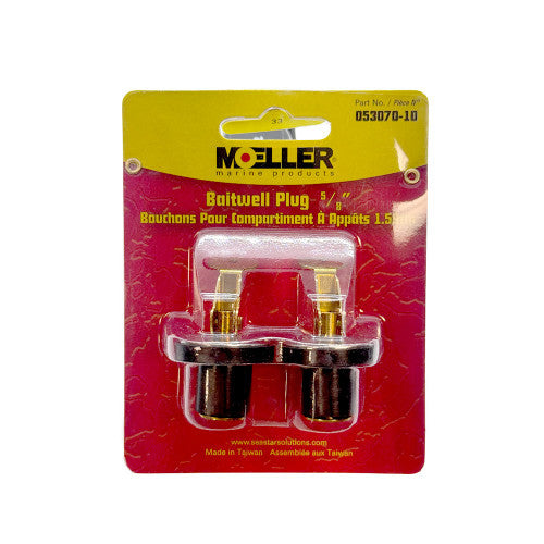 Moeller Marine 5/8 Inch Brass Baitwell Plug, Pair (053070-10)