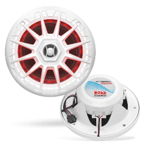 BOSS Audio Systems MRGB55W 5.25 Inch Marine Speakers, 150 Watts Per Pair, RGB Illumination, Weatherproof, Sold in Pairs