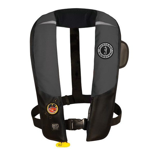 Mustang Survival HIT Inflatable Automatic PFD, USCG Type II, Gray/Black