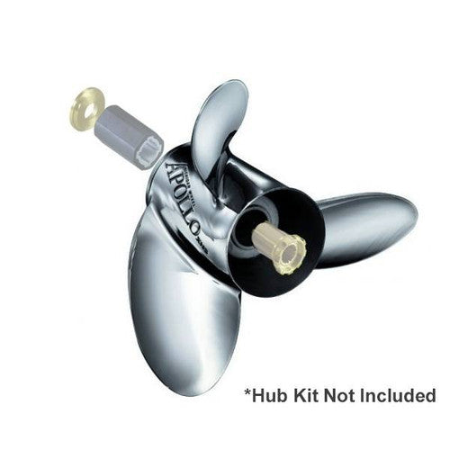 Michigan Wheel Apollo A-Series 3-Blade Stainless Steel Propeller, Left Hand - Available in 13-7/8" to 14-1/4" Diameter
