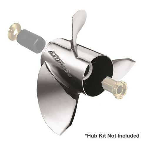 Michigan Wheel Ballistic XL Stainless Steel Propeller - RH, Available in 3-Blade 13-5/8 x 15 and 4-Blade 14-1/8 x 27