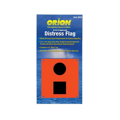 Orion Safety USCG Orange Distress Flag, 3 x 3 Feet, Model 925
