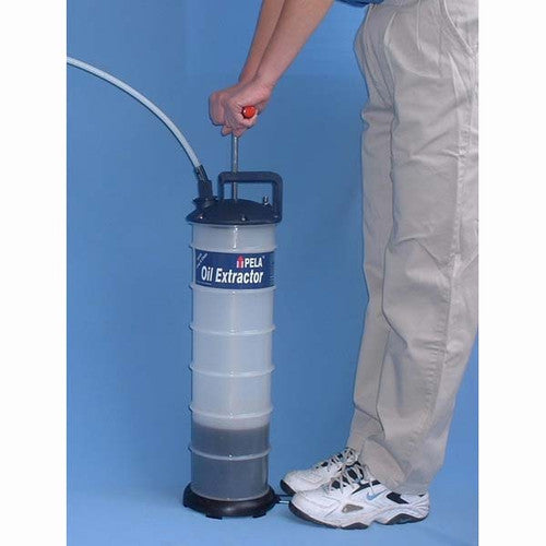 Pela Oil Changers 650 Marine Oil Change Pump, 6.5 Liter (6.87 qt) Capacity, Automatic Float Shut-Off