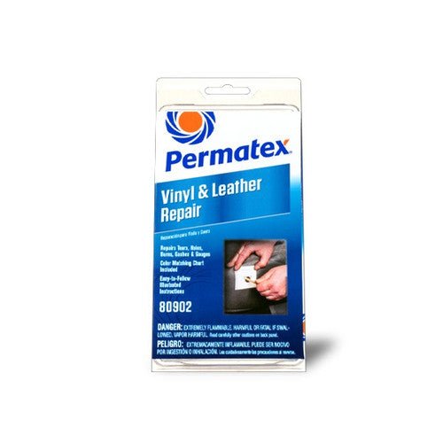 Permatex Vinyl & Leather Repair Kit PERM80902 - Repairs Holes, Tears, Burns and Cracks on Dashboards, Seats and Marine Upholstery