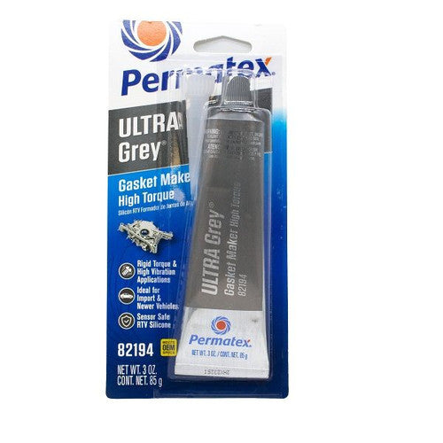 Permatex Ultra Grey RTV Silicone Gasket Maker, 3.5 oz Tube - PERM82194