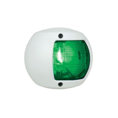 Perko 0170WSDDP1 Green Side Light with White Polymer Base, 12V Boat Navigation Light