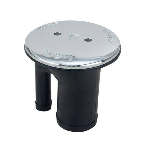 Perko 0541DPGCHR Vented Gas Deck Fill, Straight Neck, 1-1/2 Inch Hose, Chrome-Plated Bronze Cap
