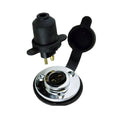 Perko 1190DP0CHR Chrome-Plated Zinc Watertight Deck Connector, 1-5/8 Inch Diameter