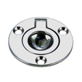 Perko 1232DP1CHR Flush Ring Pull, Bronze, Chrome Plated, 2 Inch O.D. Face Plate