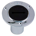 Perko 1269DP0CHR Waste Deck Plate for Hose, Chrome Plated Zinc Alloy, Key-Lock Cap, 1-1/2 Inch