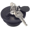 Perko 1324DP0BLK Locking Gas Cap for 1-1/2 Inch Non-Vented Fills, Black, Fits Fills 1313 and 1399