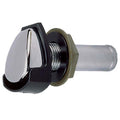 Perko 0506DP4CHR Chrome-Plated Straight Fuel Tank Vent with Black Splash Guard, 5/8 Inch Hose