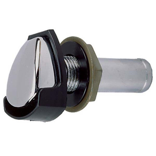 Perko 0506DP4CHR Chrome-Plated Straight Fuel Tank Vent with Black Splash Guard, 5/8 Inch Hose