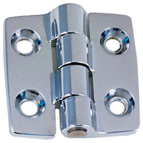 Perko 0941DP0CHR Bronze Butt Hinge with Fixed Pin, Chrome Plated, 1-1/2 Inch Width, Sold in Pairs