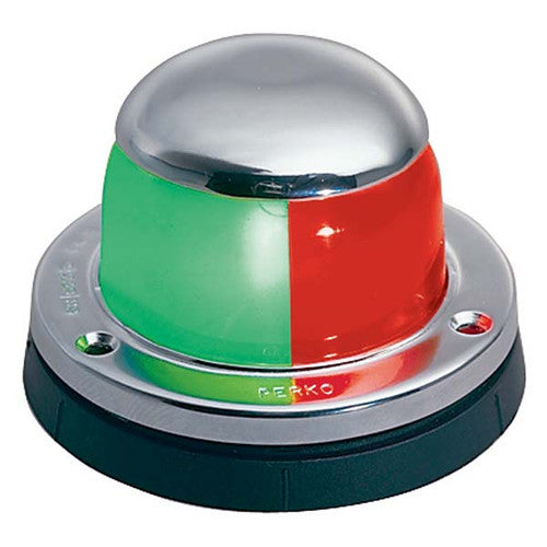 Perko 0972DP0STS Polished Stainless Steel Bi-Color Horizontal-Mount Bow Light, 12V