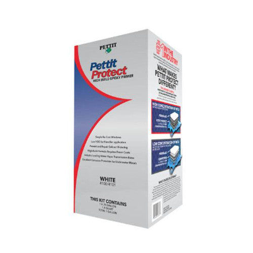 Pettit Protect High Build Epoxy Primer, White Gallon, Two-Component Coating for Underwater Metals - 14100/1410106