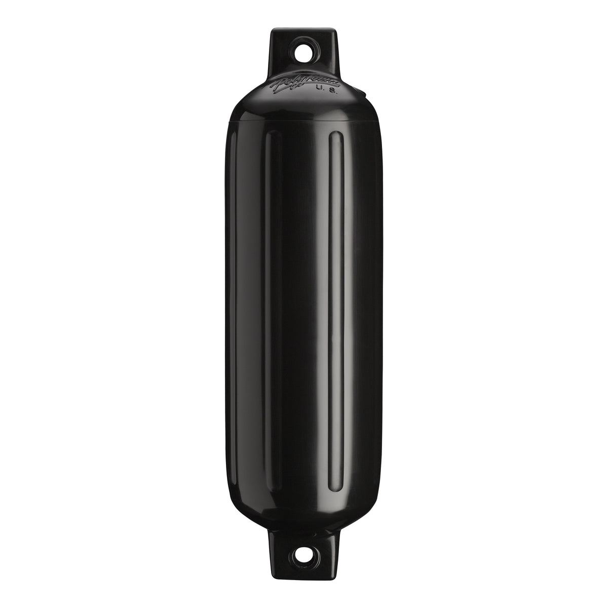 Polyform G-4 Twin Eye Boat Fender - 6.5 x 22" Vinyl Fender for Boats 20-25 Ft, Available in Forest Green, White, and Black