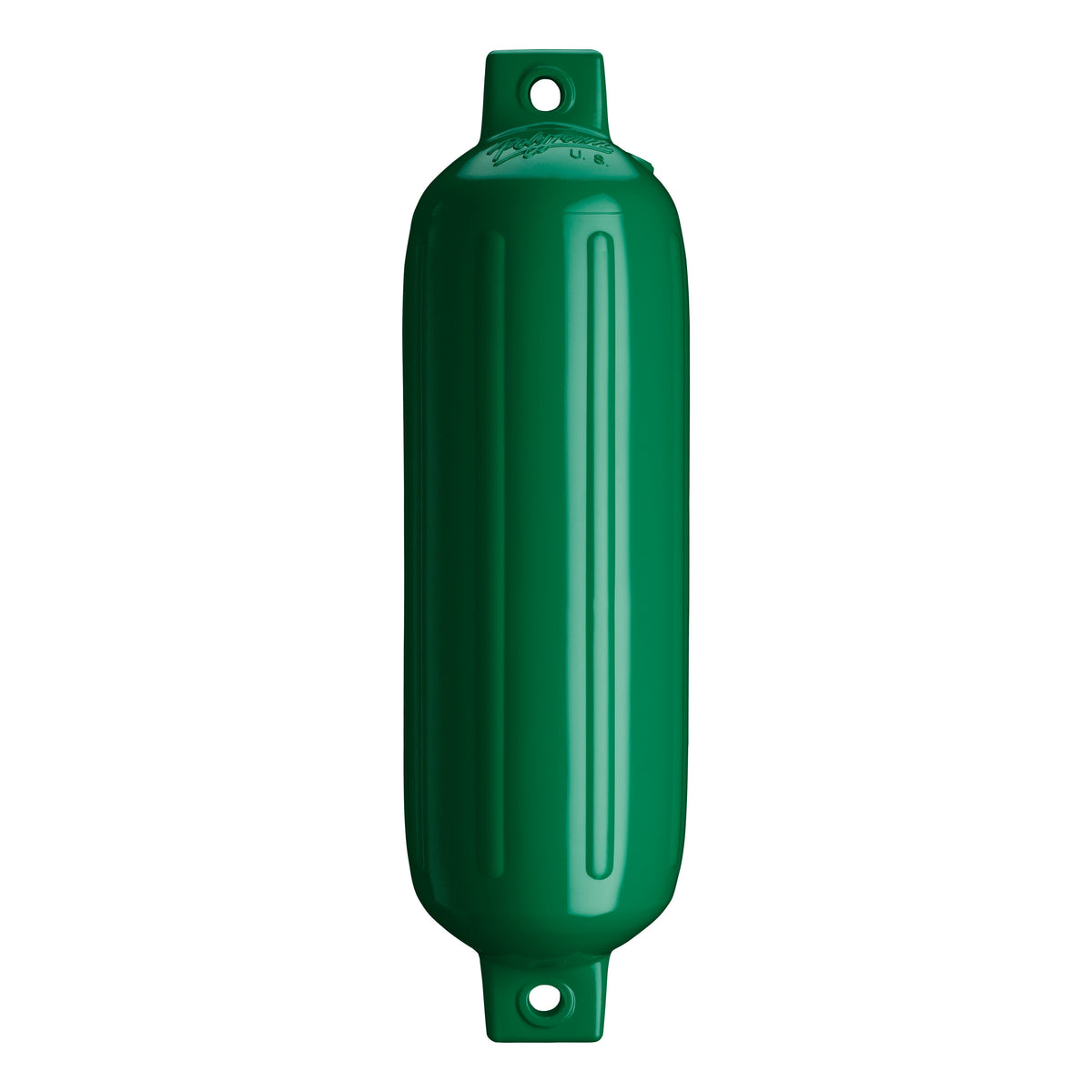 Polyform G-4 Twin Eye Boat Fender - 6.5 x 22" Vinyl Fender for Boats 20-25 Ft, Available in Forest Green, White, and Black