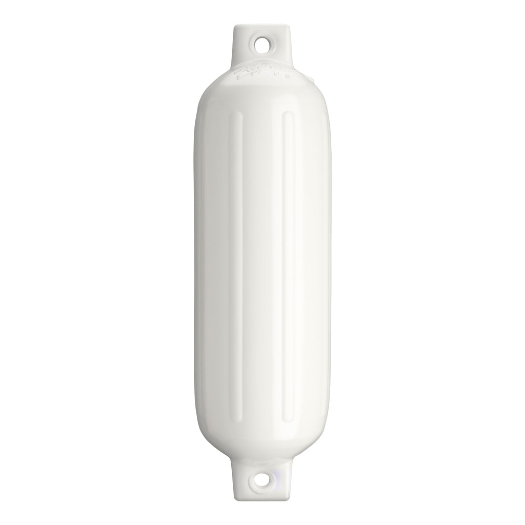 Polyform G-4 Twin Eye Boat Fender - 6.5 x 22" Vinyl Fender for Boats 20-25 Ft, Available in Forest Green, White, and Black