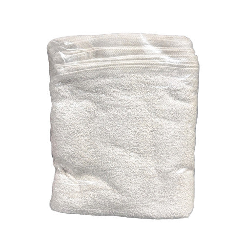 Generic White Terry Cloth Shop Towels, 100% Cotton, 16 x 19 Inch, 10 Pack