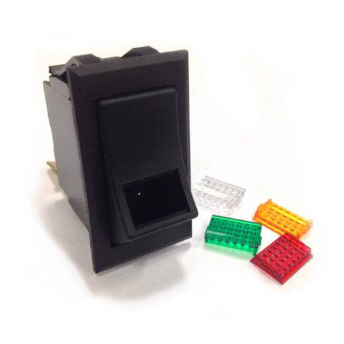 Sierra RK19500K Illuminated Rocker Switch, Off-On SPST with Dependent Pilot Light