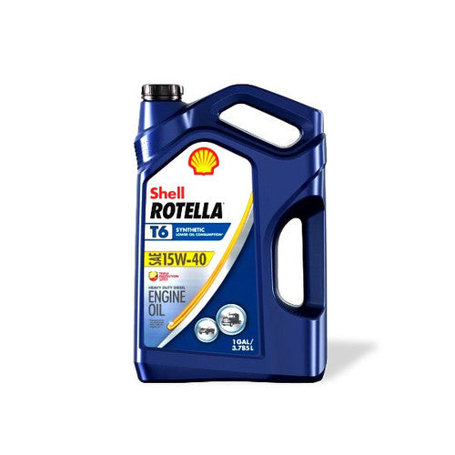 Shell Rotella T6 15W40 Synthetic Diesel Oil, 1 Gallon, Meets API CJ-4