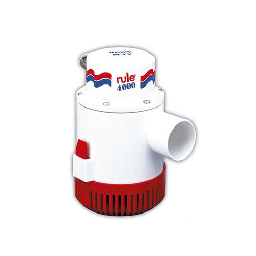 Rule 56D Non-Automatic 4000 GPH Bilge Pump - 12V DC, 2 Inch Hose Barb Discharge
