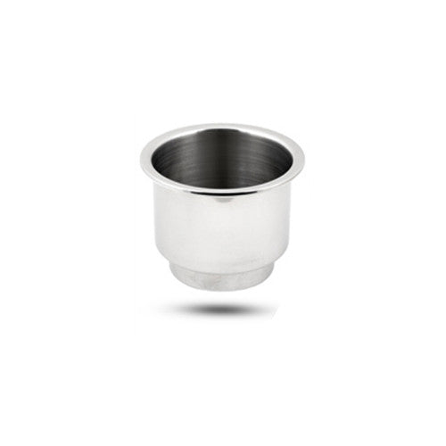Whitecap Industries 316 Stainless Steel Cupholder with Drain, S-3509C