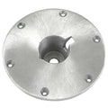 Springfield Taper-Lock 9 Inch Round Pedestal Base, Aluminum, Satin Finish