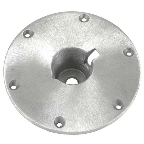 Springfield Taper-Lock 9 Inch Round Pedestal Base, Aluminum, Satin Finish