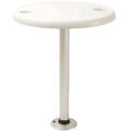 Springfield 1690102 Thread-Lock Table Package, 24 Inch Round Boat Table with Aluminum Locking Post