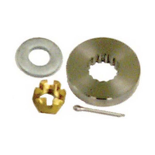 Sierra 18-3782 Prop Nut Kit, White - Stainless Steel M14 Prop Nut, Spacer, Cotter Pin